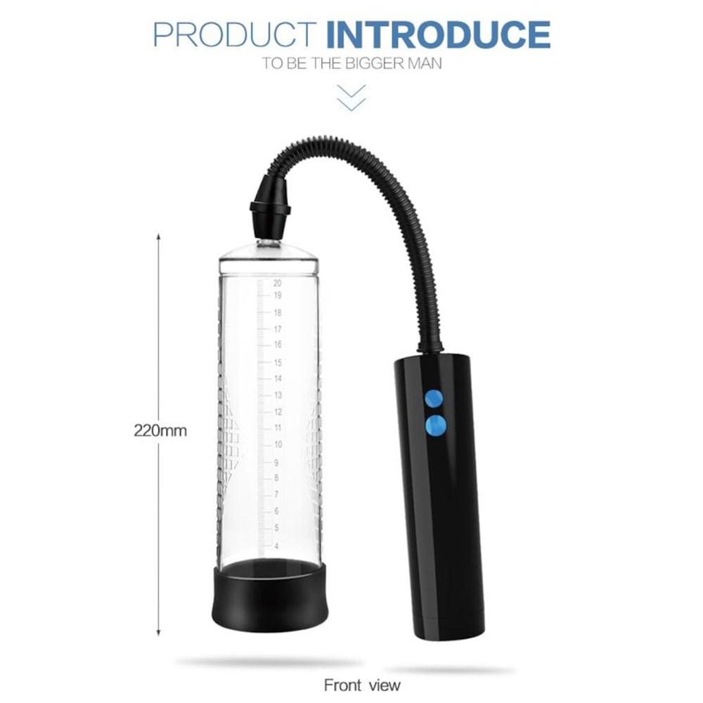 Power Up 22 CM USB Şarjlı Emiş Gücü Yüksek Penis Vakum Pompası