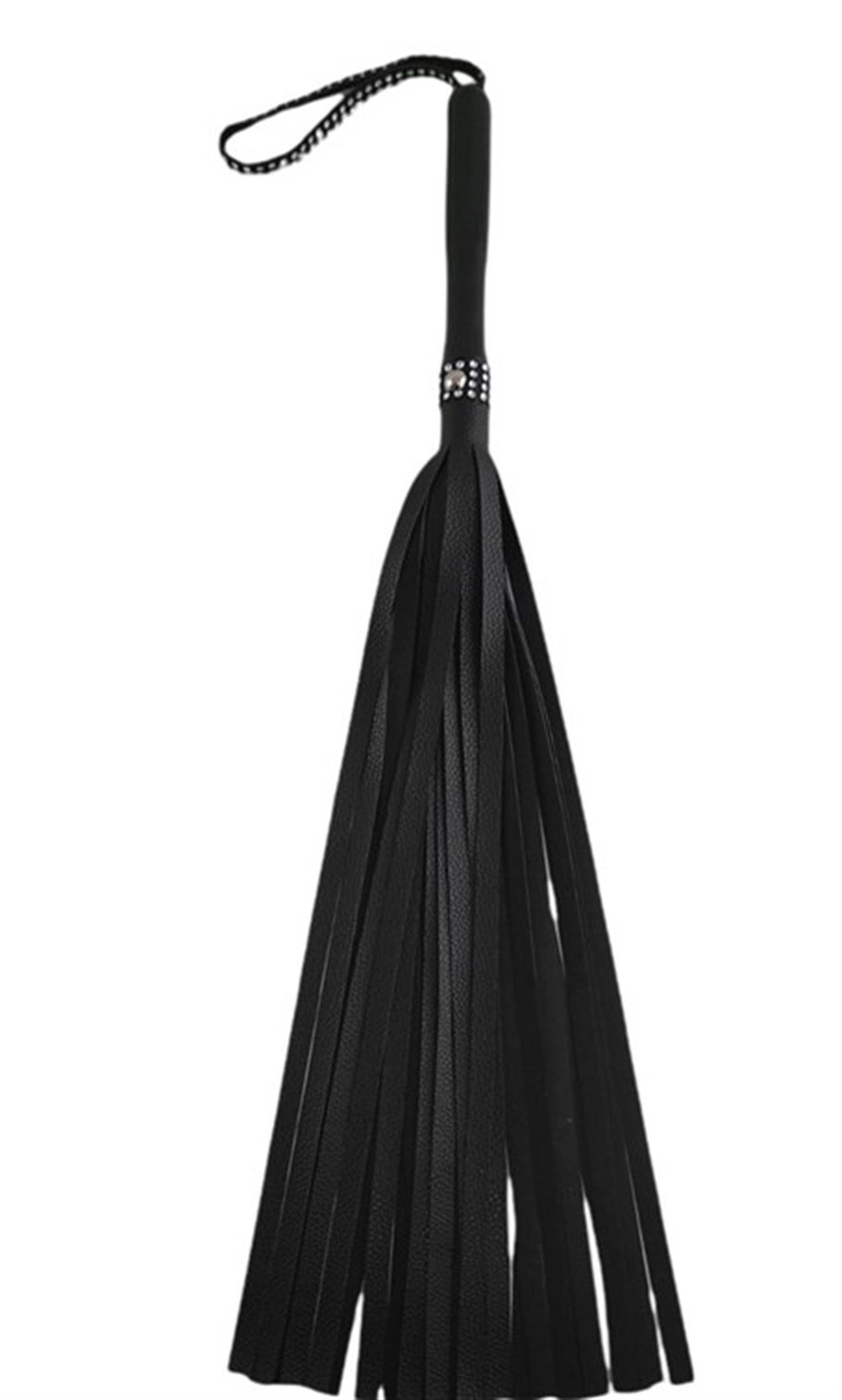 Siyah Fetish Fantezi Seti - 4'lü Kelepçe Kırbaç Göz Bandı