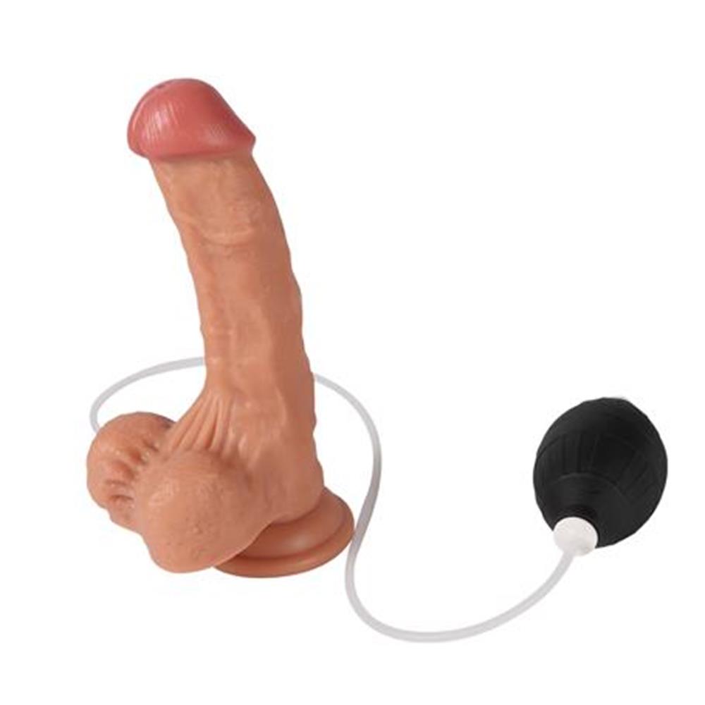 Su Fışkırtmalı Vantuzlu Ten Dokulu 18 cm Penis