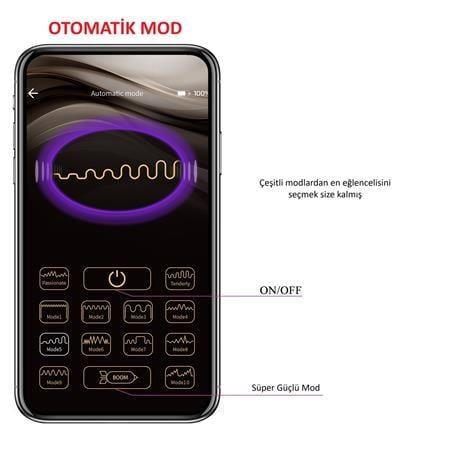 Telefon Kumandalı 12 Titreşim Fonksiyon & 3 Elektro Şoklu Teknolojik Anal Vajinal Vibratör