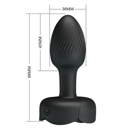USB'den Manyetik Şarjlı 10 Farklı Titreşimli 5 Led Işıklı Silikon Anal Plug - Olman
