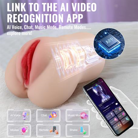 USB'den Manyetik Şarjlı Telefondan Kumandalı Emme ve Güçlü Titreşim Fonksiyonlu Realistik Masturbatör - Eliza