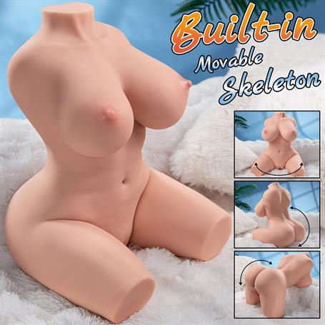 USB'den Manyetik Şarjlı Titreşim Fonksiyonlu Realistik Yarım Vücut - Dennehy