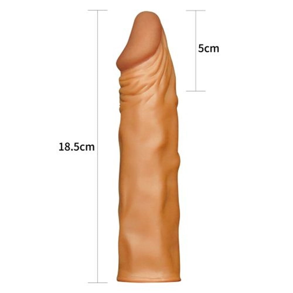 X-Tender 18,5cm Realistik Melez 5cm Dolgulu Penis Kılıfı