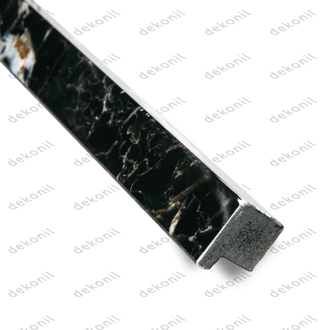 21cm Siyah Mermer Köşe Modülü 2cm