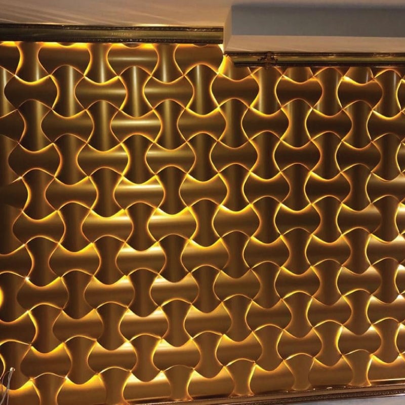 3D Venus Wall Panel Gold