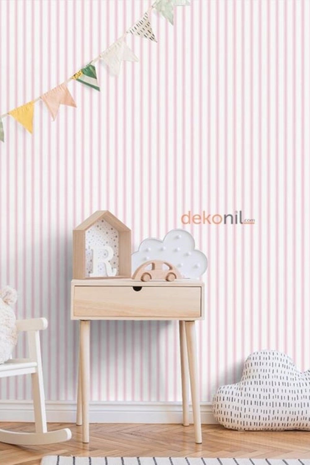 Adawall Ada Kids Çizgili Çocuk Odası Duvar Kağıdı 8900-3