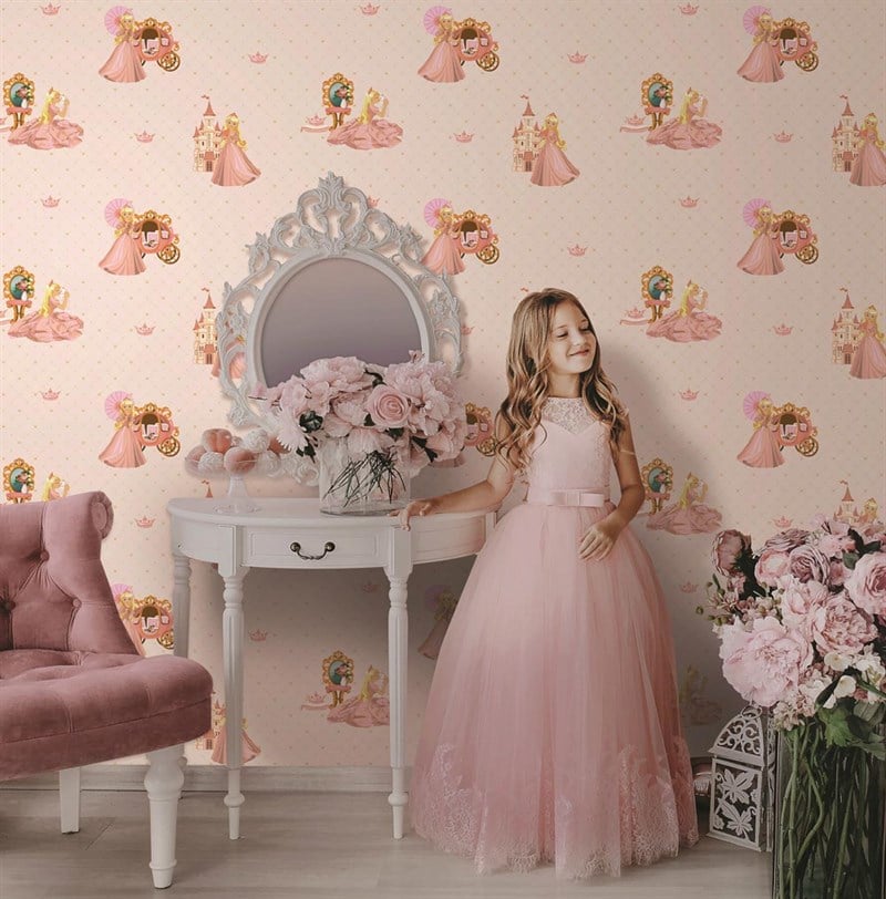 Adawall Ada Kids Pembe Kız Çocuk Odası Duvar Kağıdı 8910-2
