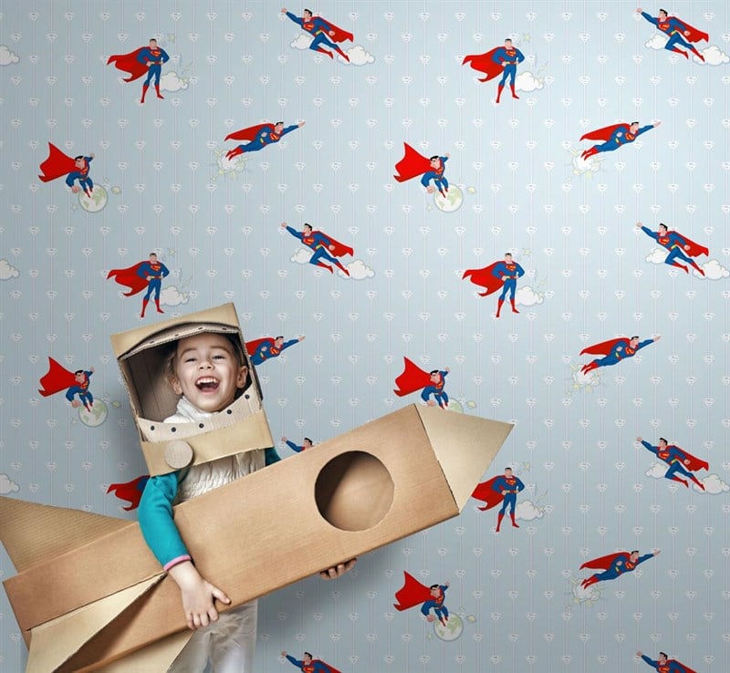 Adawall Ada Kids Süperman Desenli Çocuk Odası Duvar Kağıdı 8915-2