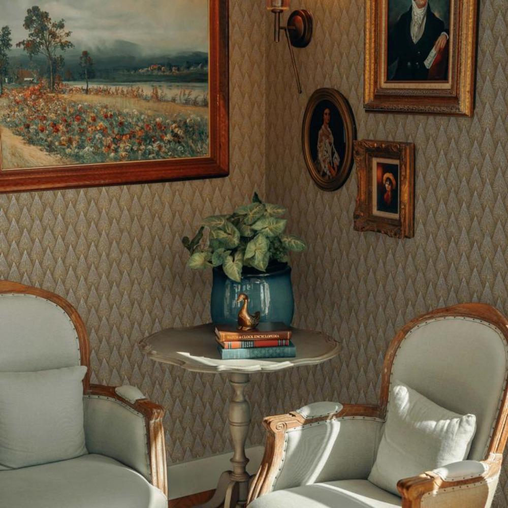 Adawall Omega Geometrik Desenli Duvar Kağıdı 23202-5