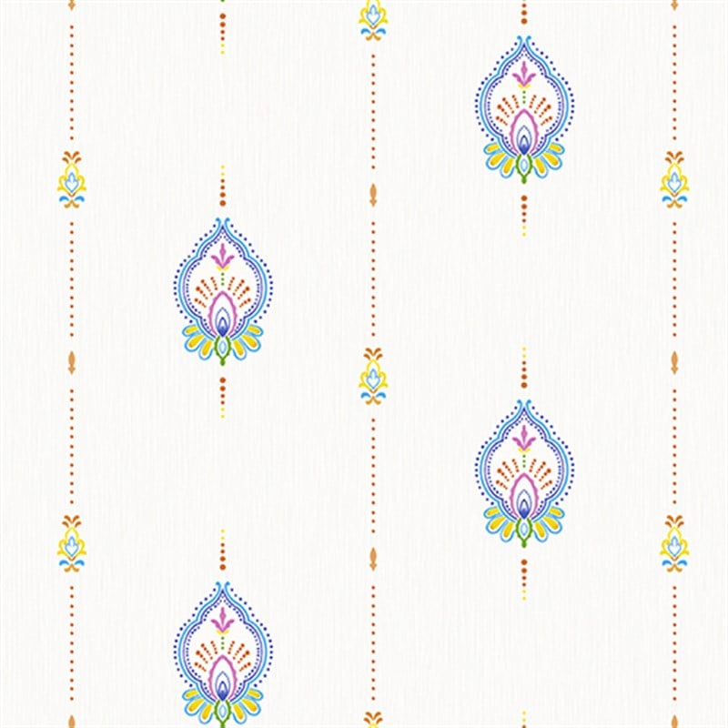 Adawall Tropicano 9902-3 Krem Çizgili Damask Desenli Duvar Kağıdı