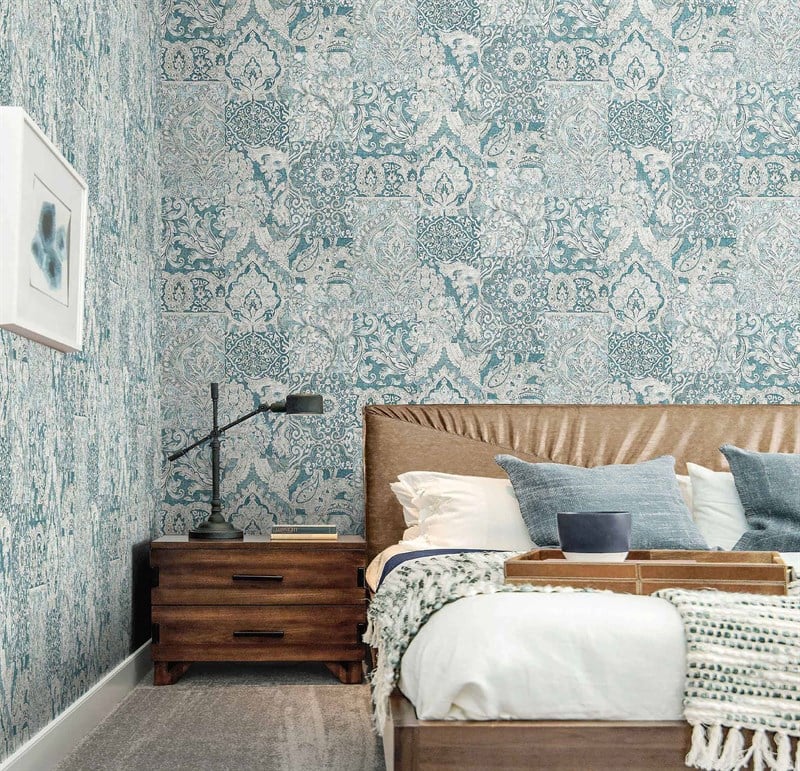 Adawall Tropicano 9911-5 Mavi Desenli Duvar Kağıdı
