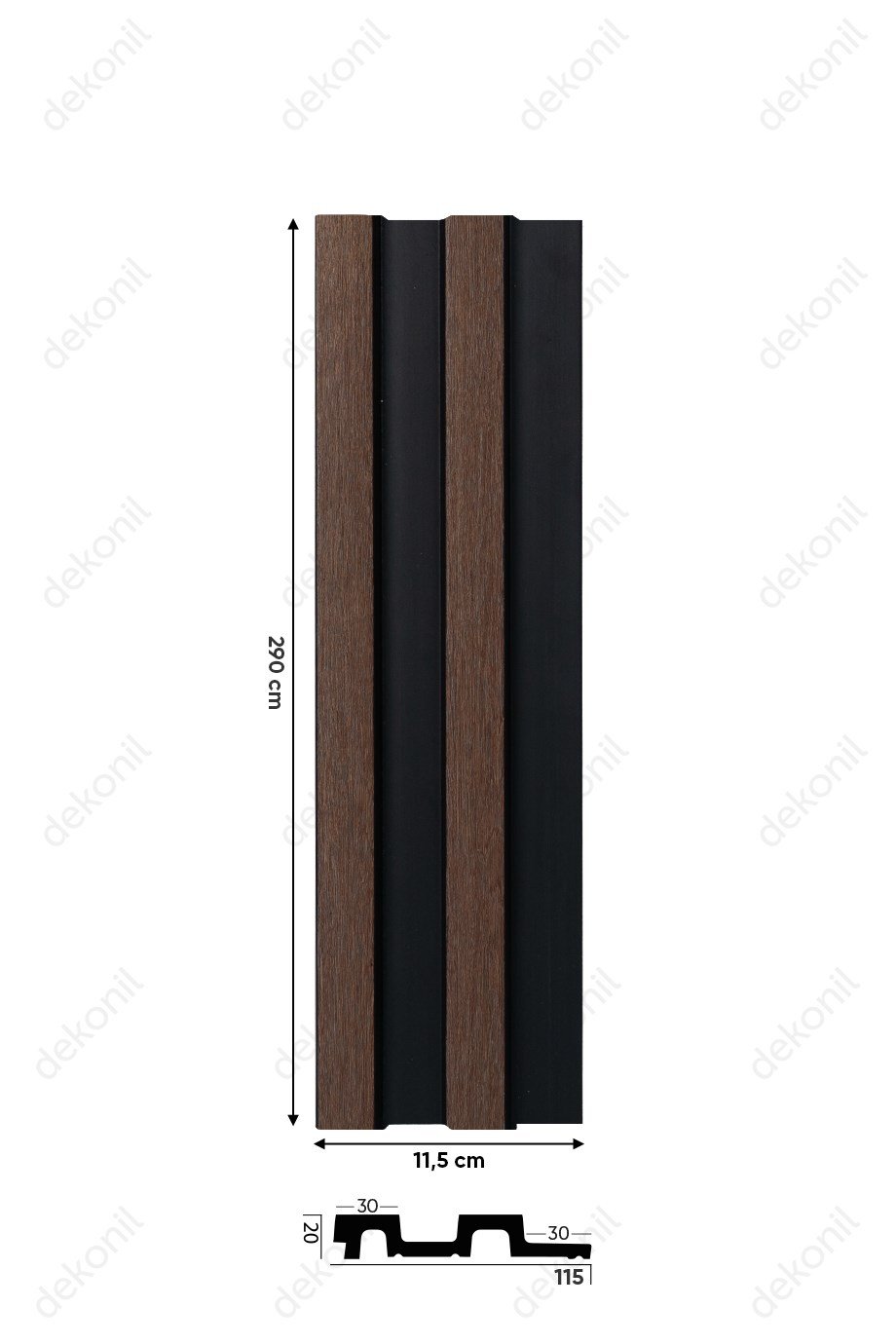 Black Wooden Wall and Ceiling Lambris
