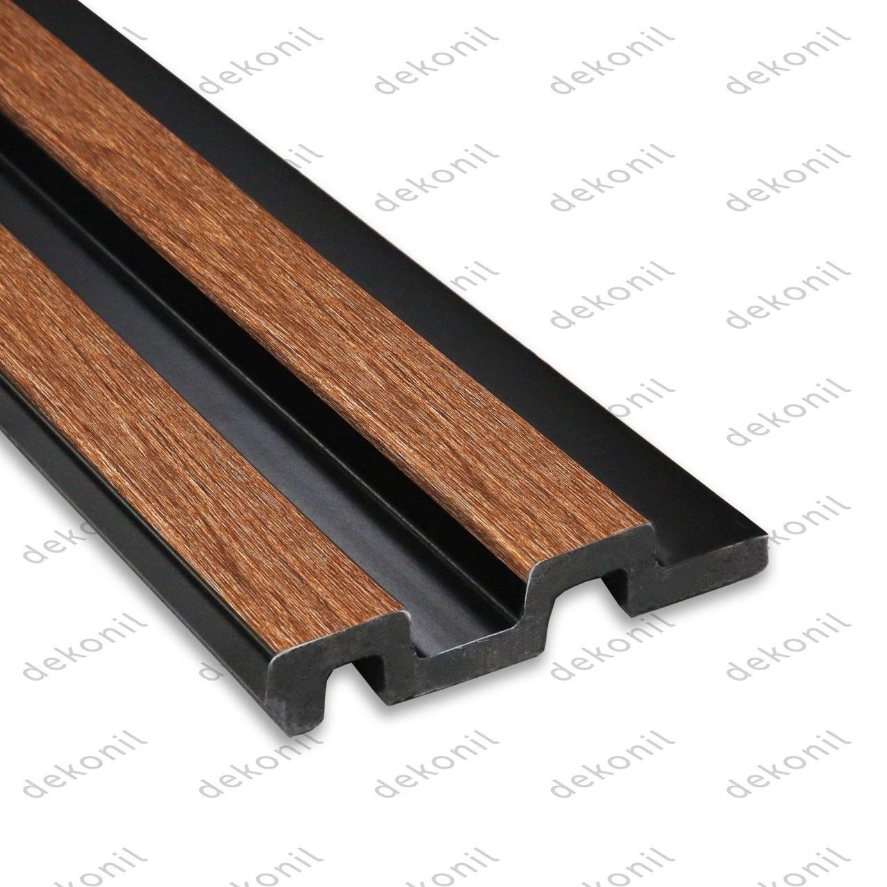 بديل الخشب خشبي اسود لاسقف والجدران 12سم