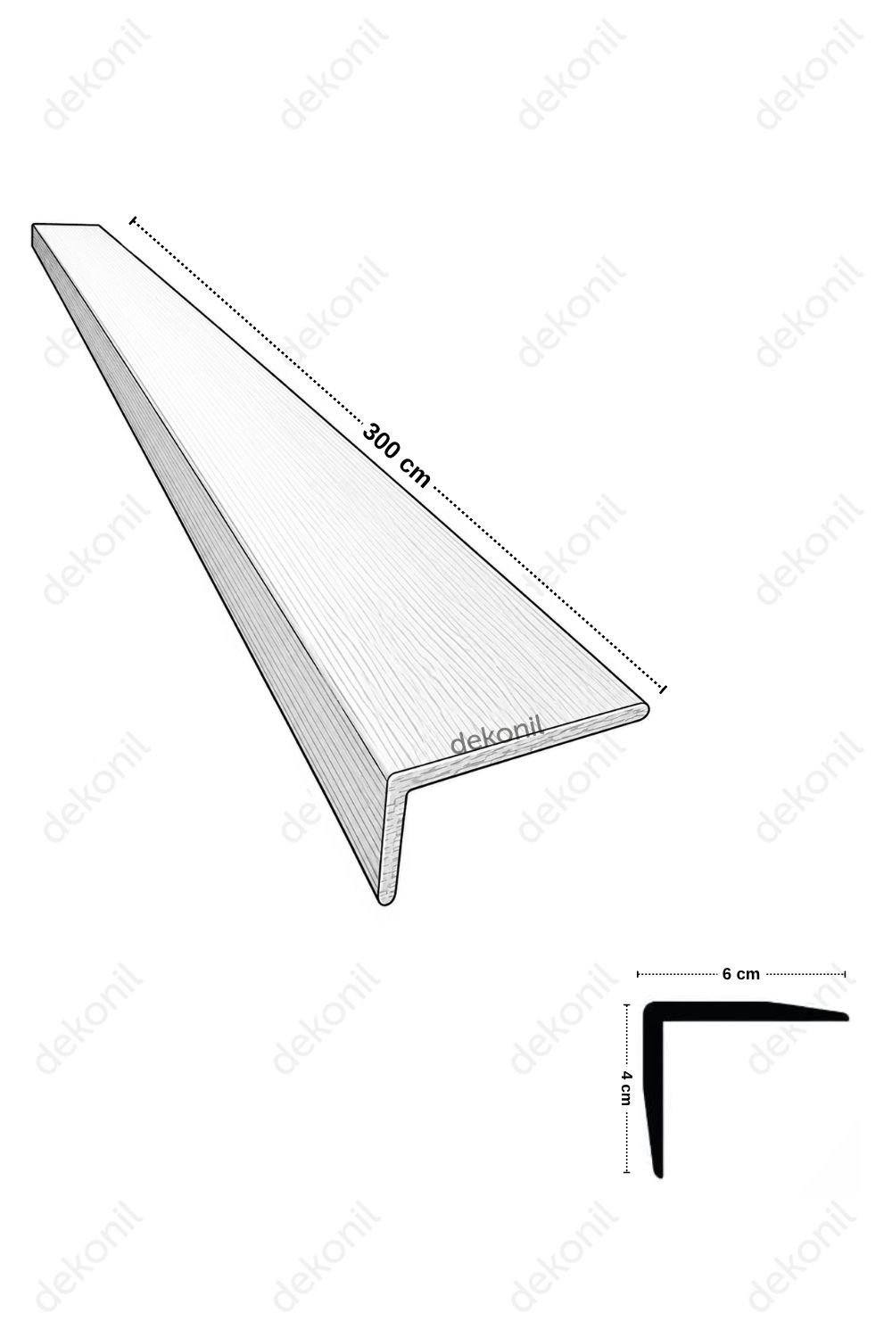 Maple Exterior Paneling Corner Profile 4*6 cm