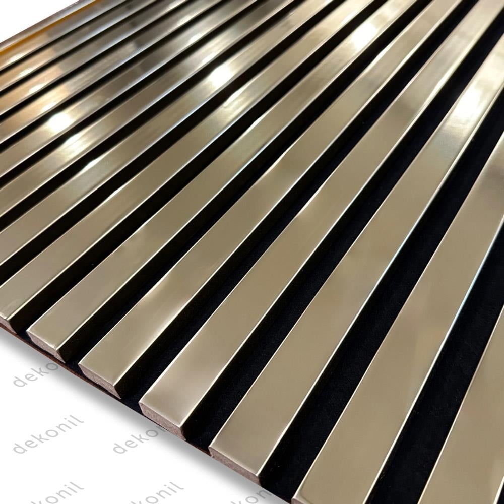 Akustik Lambri Duvar Paneli Gold 60*280 cm