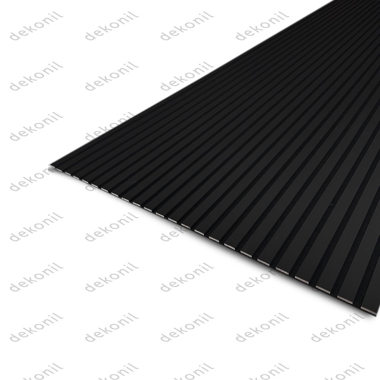 Akustik Lambri Duvar Paneli Siyah 100*275 cm