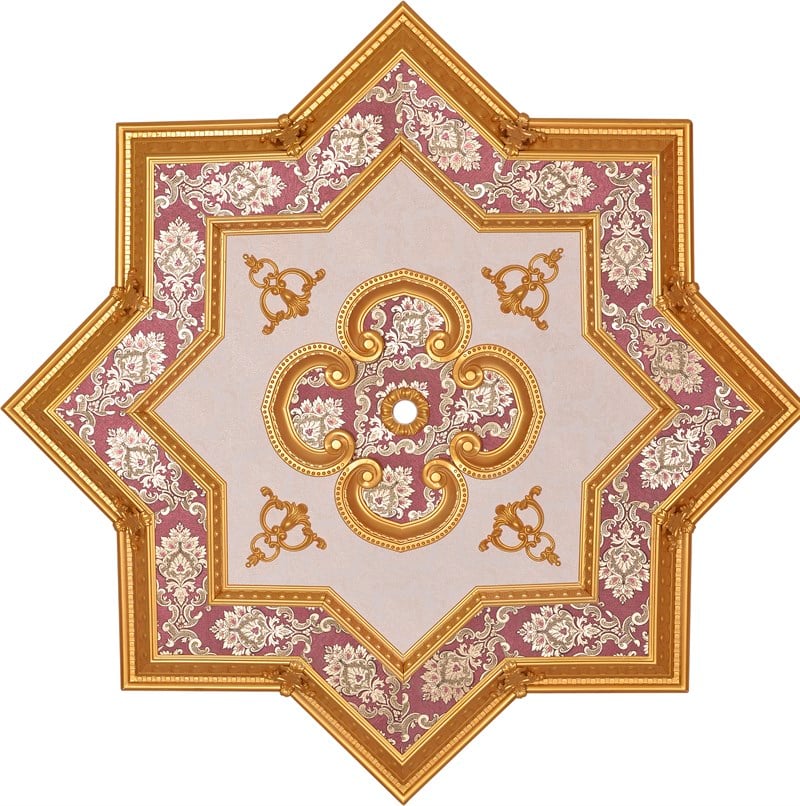 Altın Bordo Yıldız Saray Tavan 150 cm