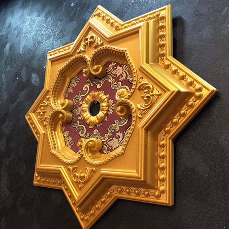 Palace Ceiling Star Gold to Burgundy 60cm