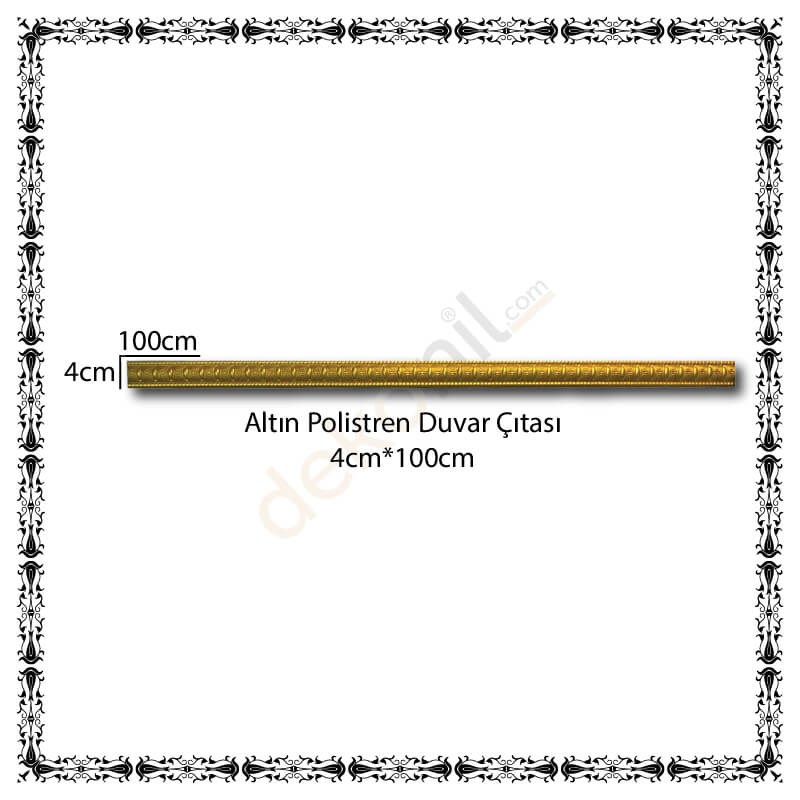 Altın Dekoratif Çıta 4*100cm l Dekonil