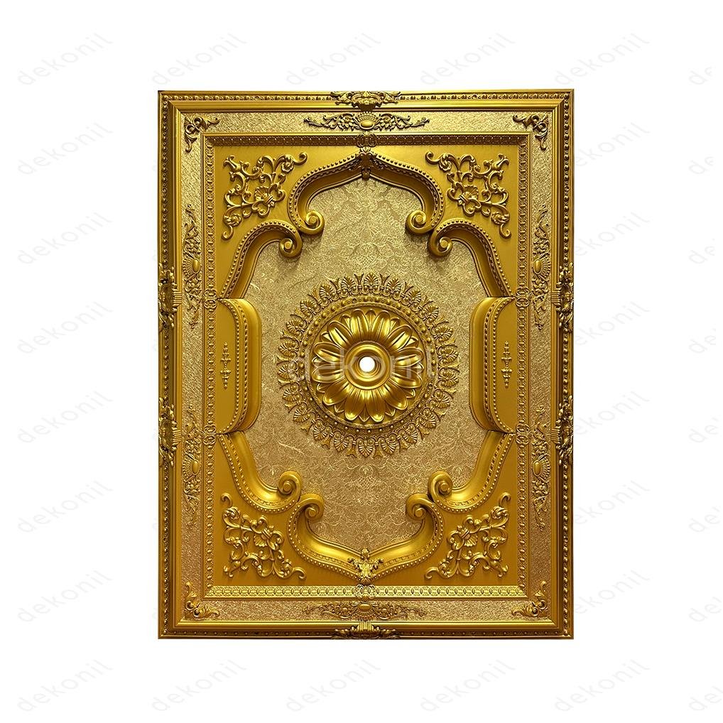 Altın Dikdörtgen Saray Tavan 120*160 cm
