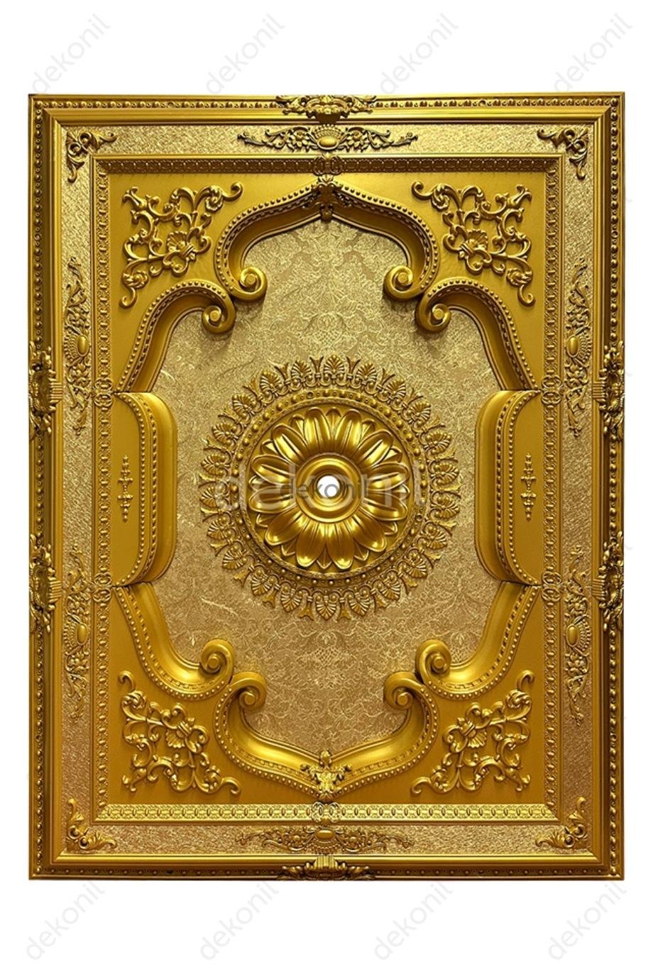 Altın Dikdörtgen Saray Tavan 120*160 cm