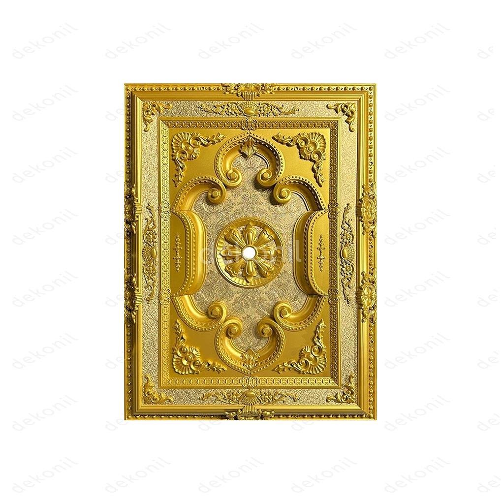 Altın Dikdörtgen Saray Tavan 90*120 cm