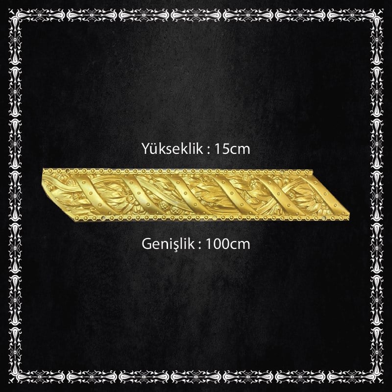 Altın Geçmeli Düz Saray Tavan Motif ve Fiyatları 