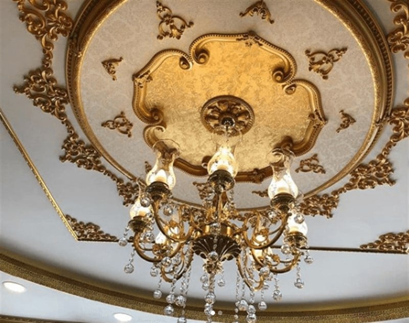Altın Oval Saray Tavan 120 cm l Dekonil Saray Tavan