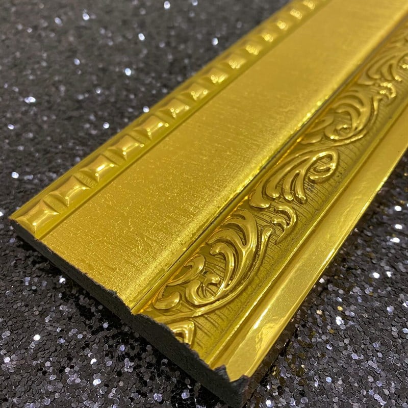 Altın Sarmaşık İşlemeli Bordür-Süpürgelik 7cm | Dekonil