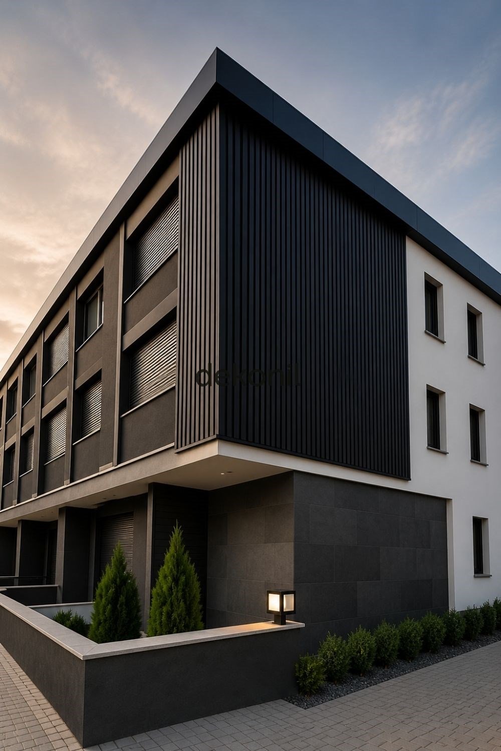 Anthracite Exterior Wall Paneling 20cm