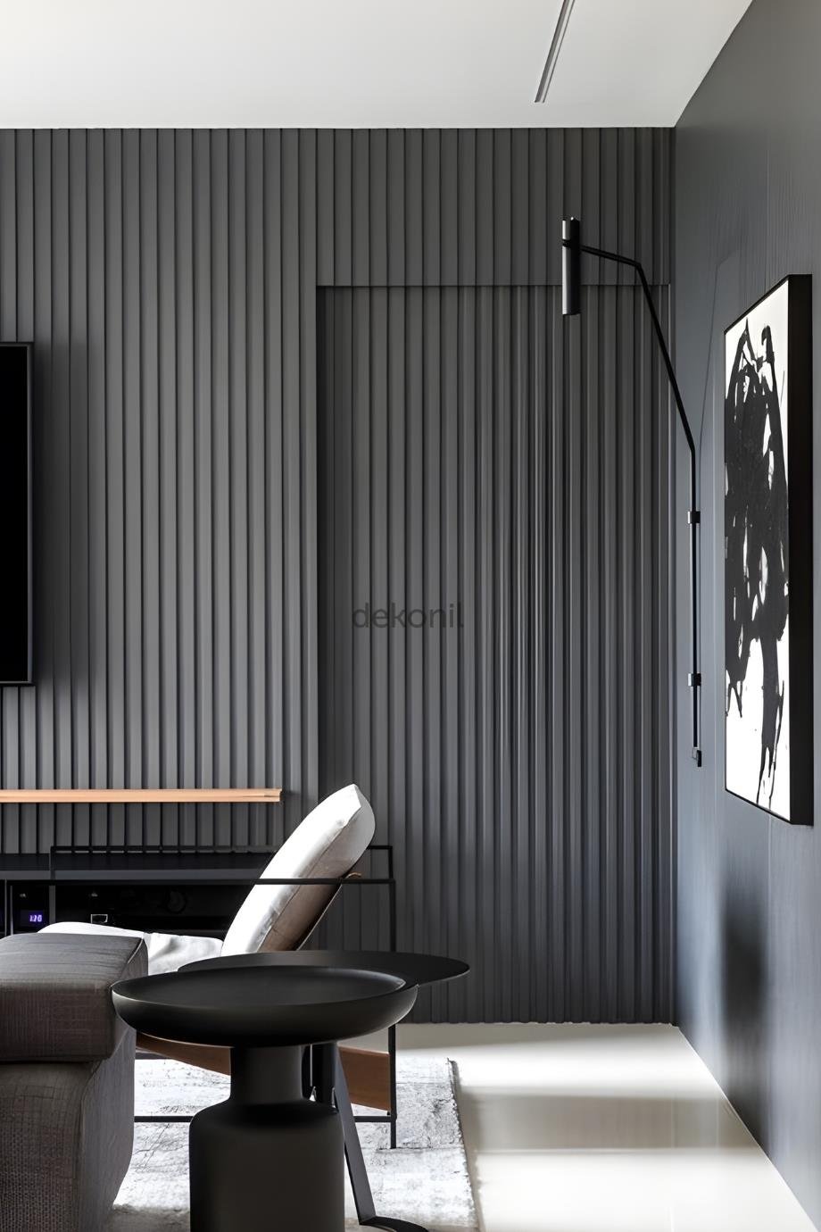 ألواح الجدران والسقف من لون أنثراسايت 12 سم