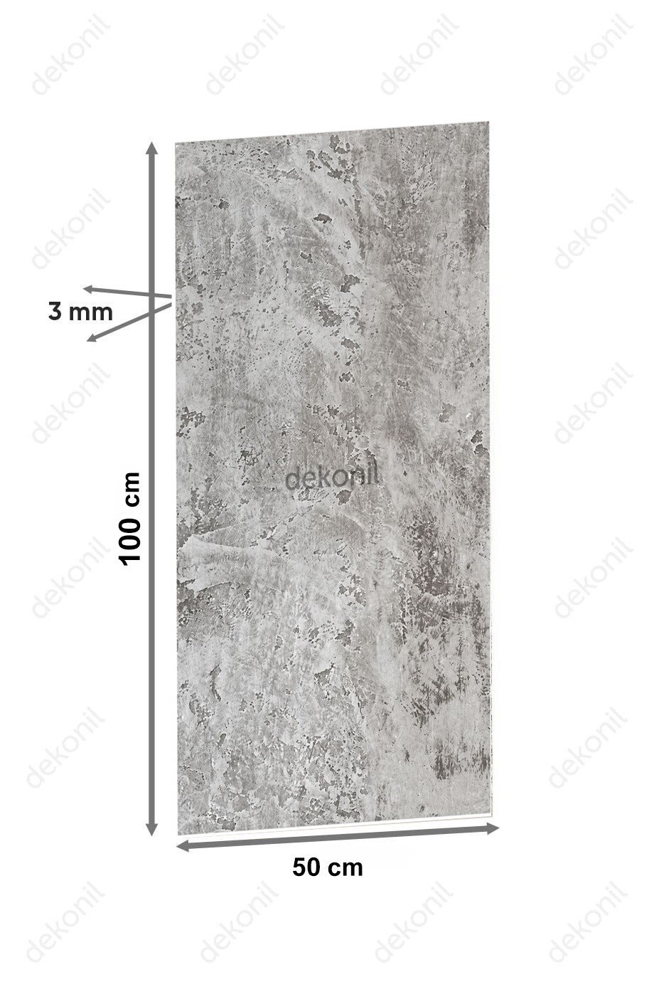 Atlantis Beton Desenli Flex Stone İnce Esnek Doğal Taş Panel 50*100 cm