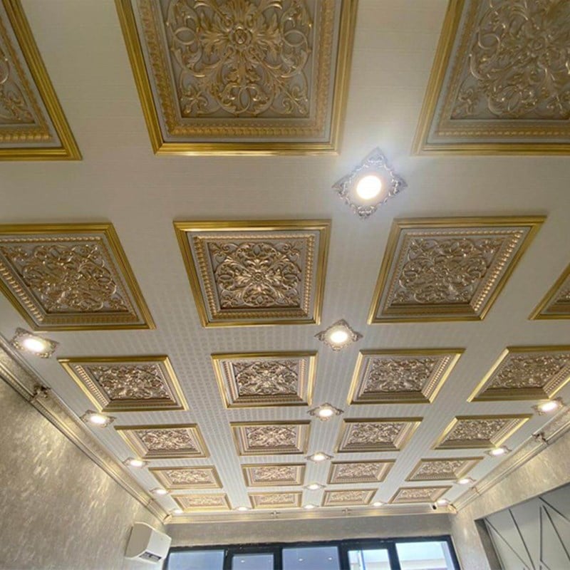 Avangarde Altın Pvc Tavan Paneli 60*60 cm