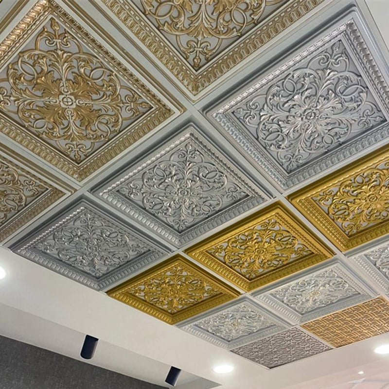 Avangarde Altın Pvc Tavan Paneli 60*60 cm