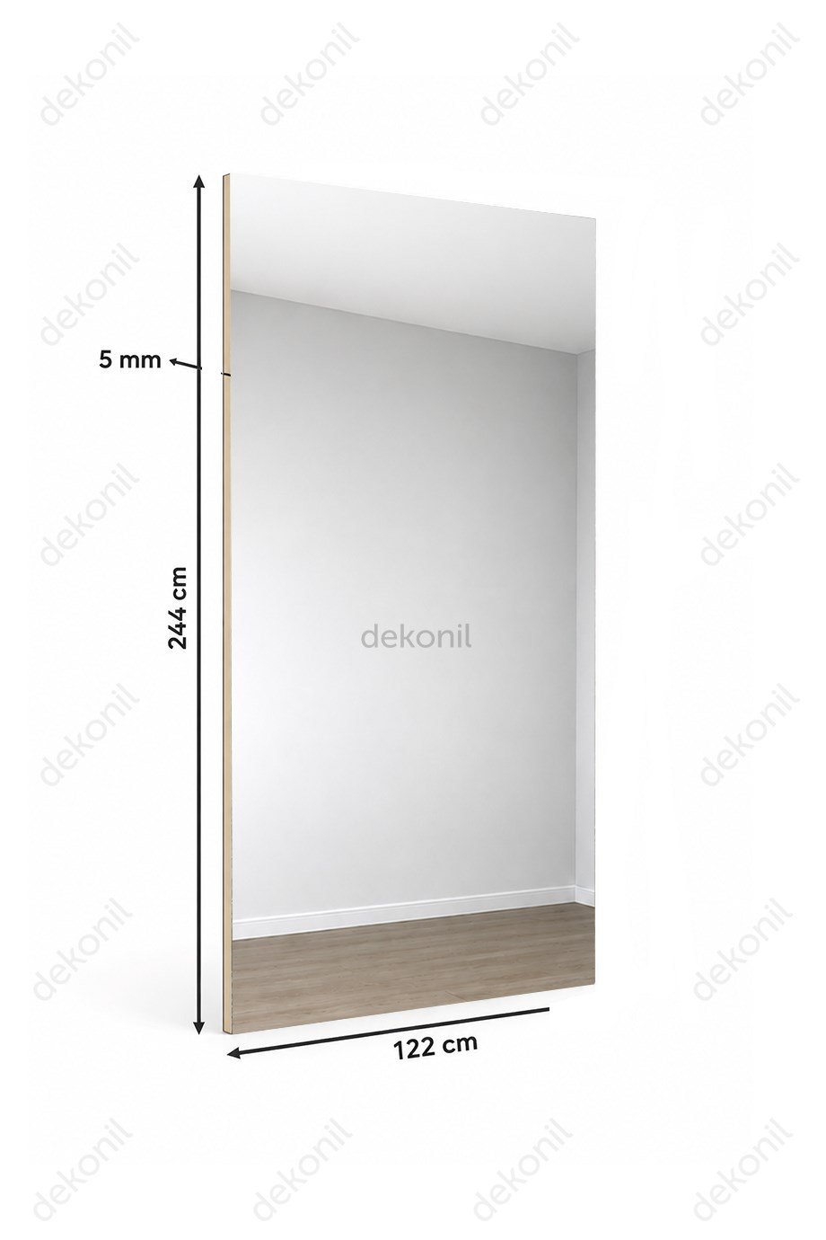 Ayna Görünümlü Bambu Duvar Paneli 122*244 cm