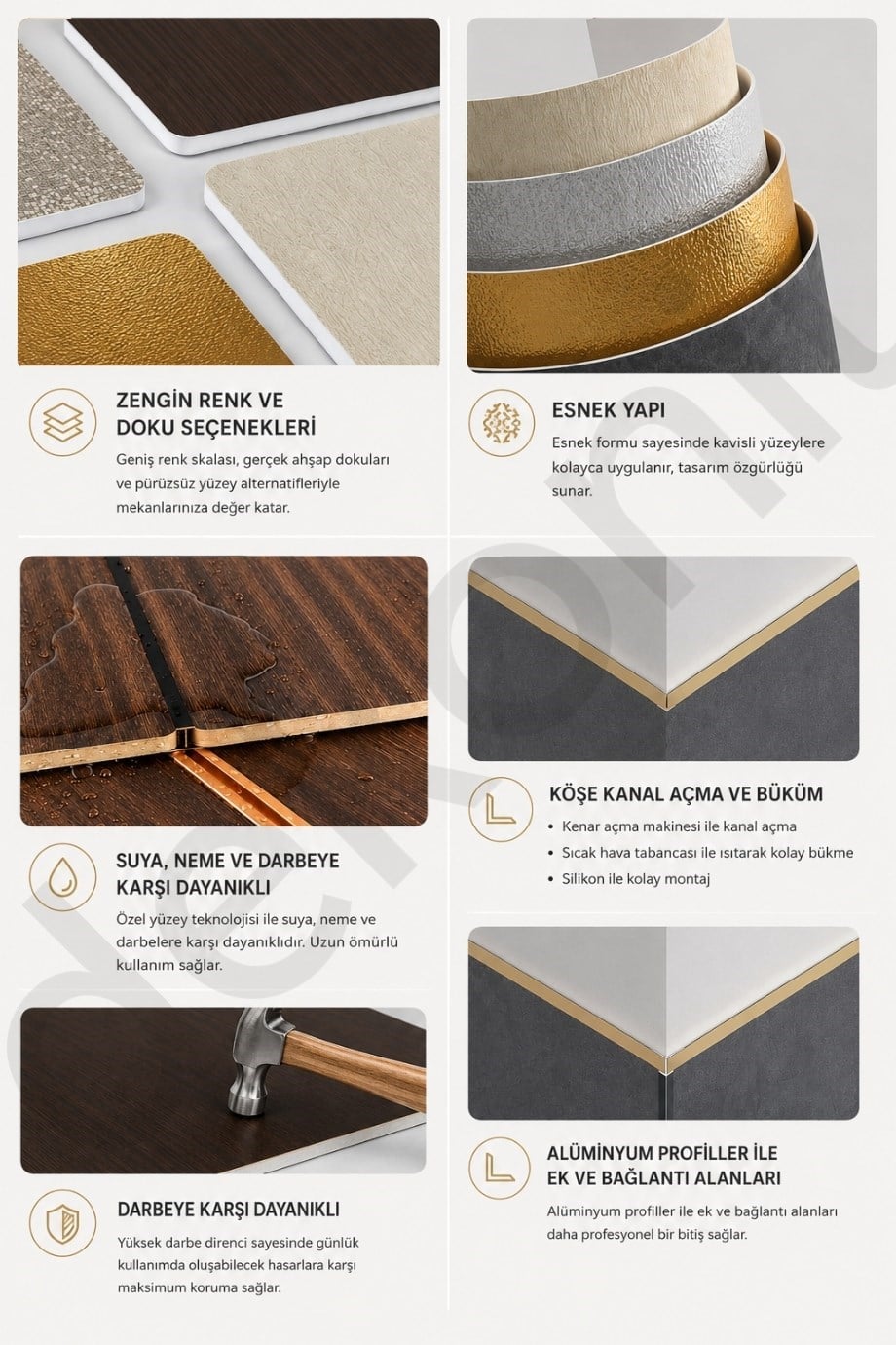 Aynalı Mozaik Desenli PVC Foam Board Duvar Paneli 122×244 cm