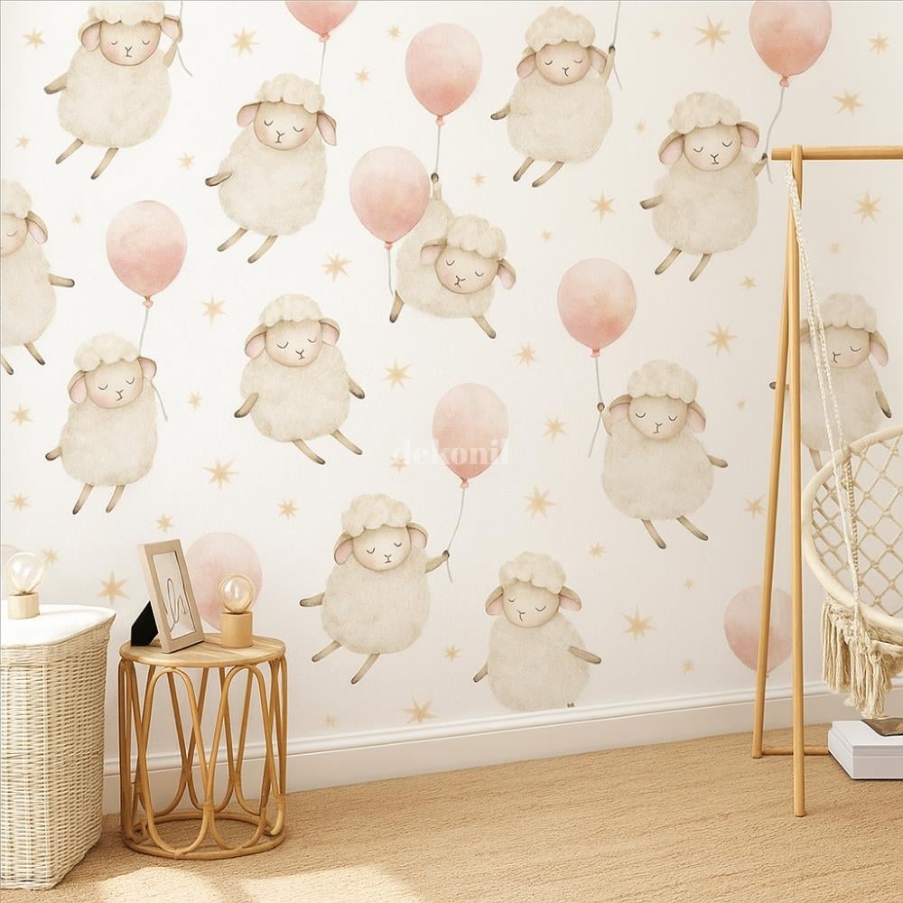 ورق جدران مطبوع مخصص لغرفة الطفل مصنوع من المنسوجات