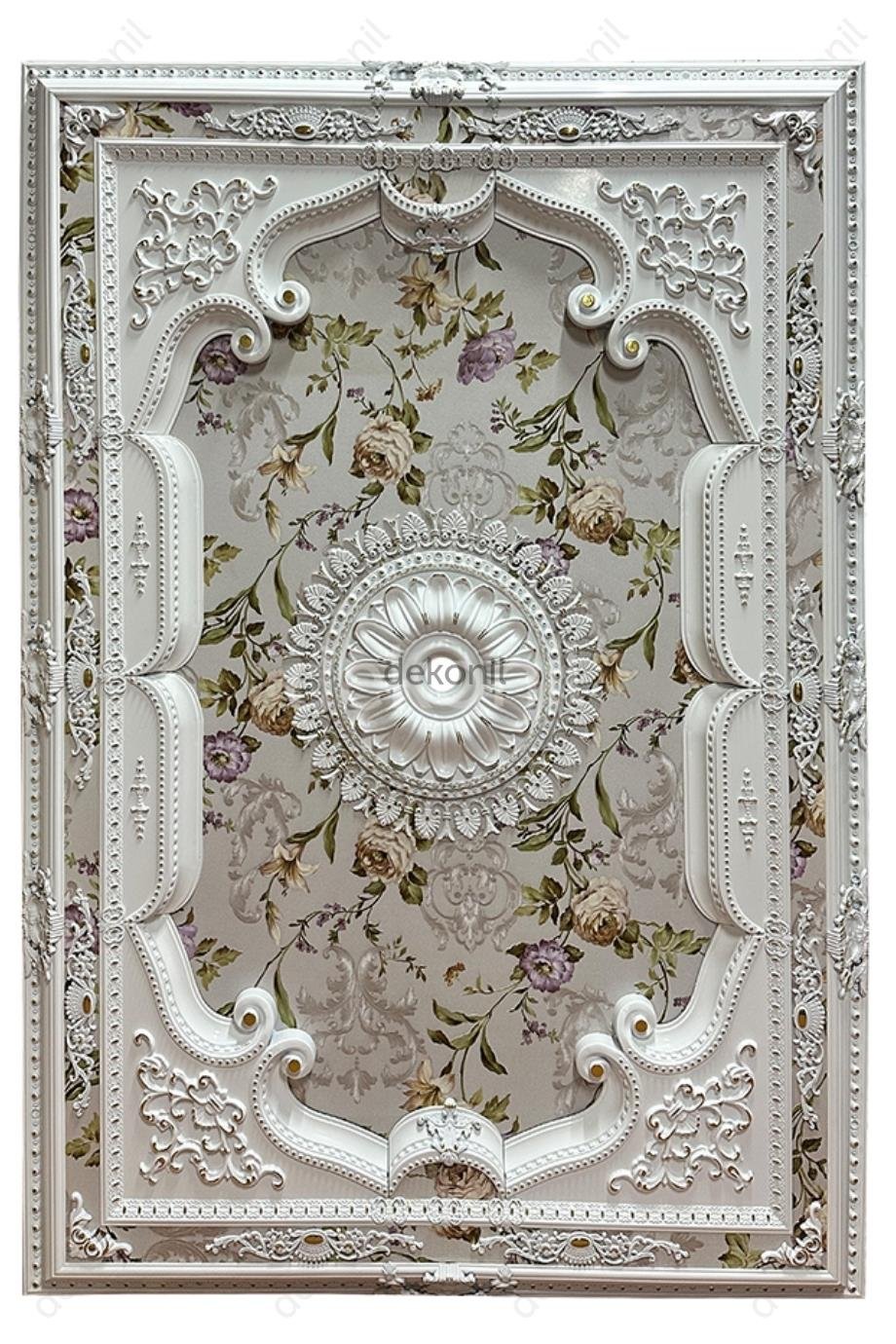 Beyaz Altın Dikdörtgen Saray Tavan 140*200 cm