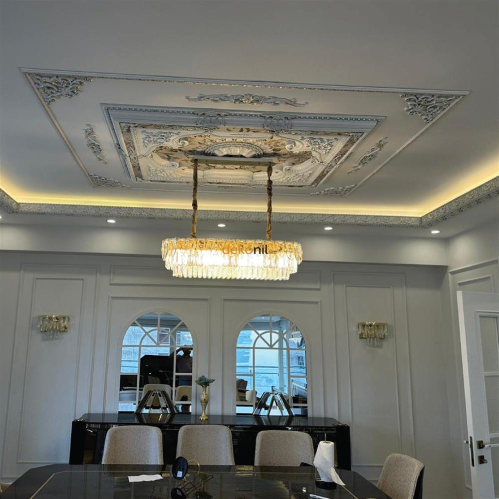 Palace Ceiling Rectangle White to Gold 90-120 cm