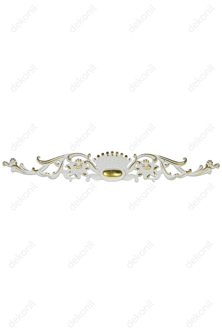 تاج باب صغير من الذهب الأبيض 34.5*5 سم