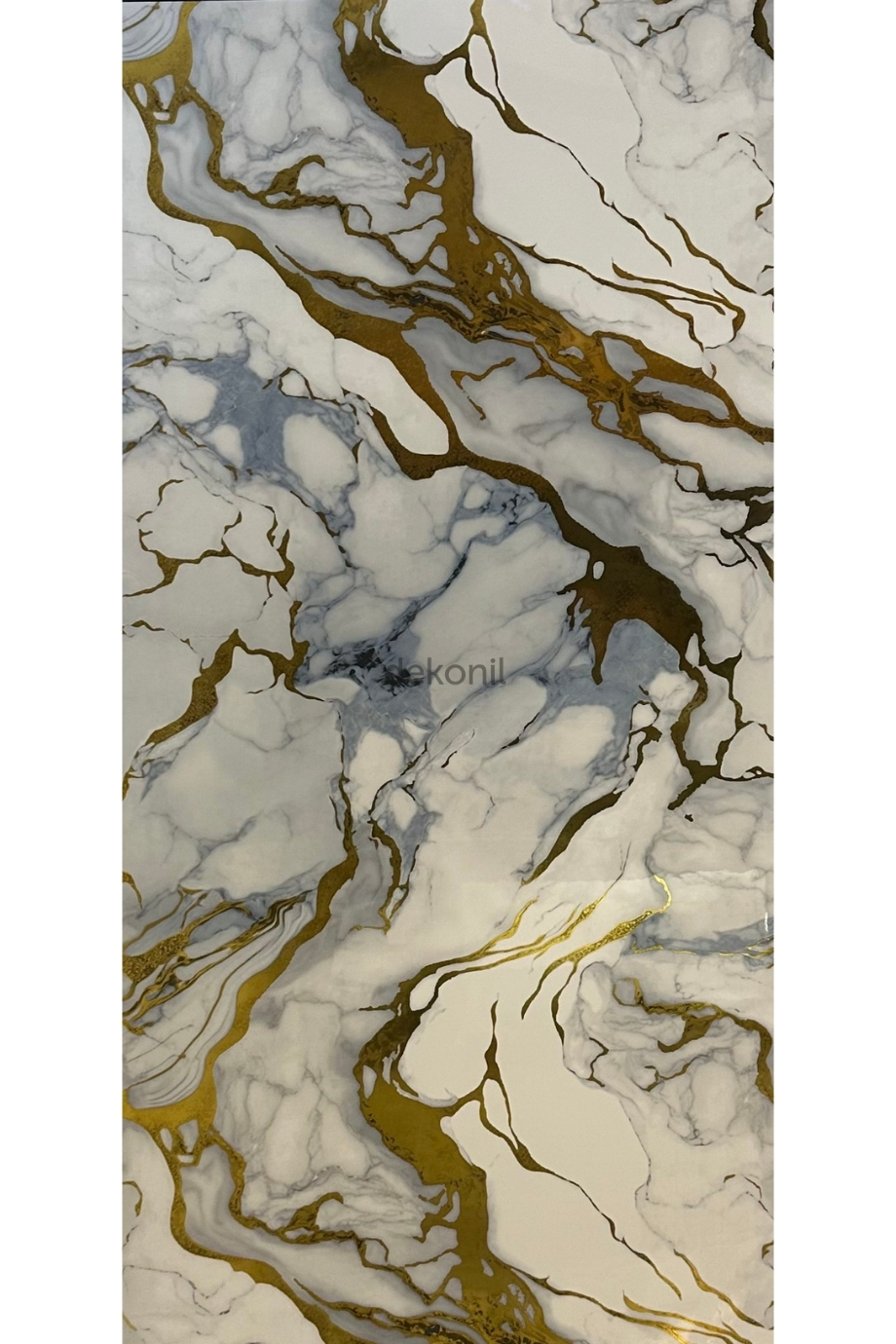 Beyaz Altın Mermer Desenli Pvc Duvar Paneli 122*244cm