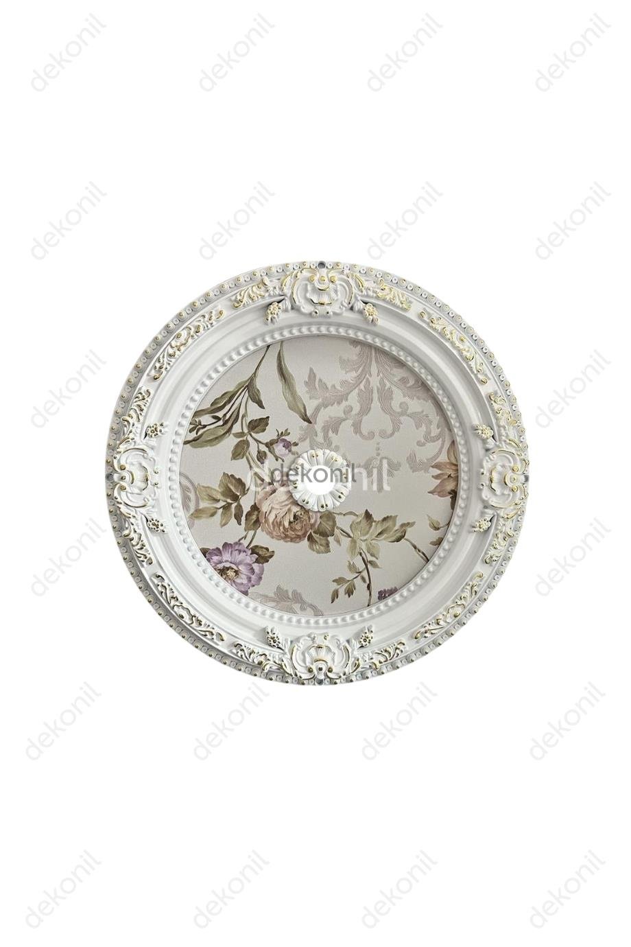 Beyaz Altın Oval Saray Tavan 60 cm