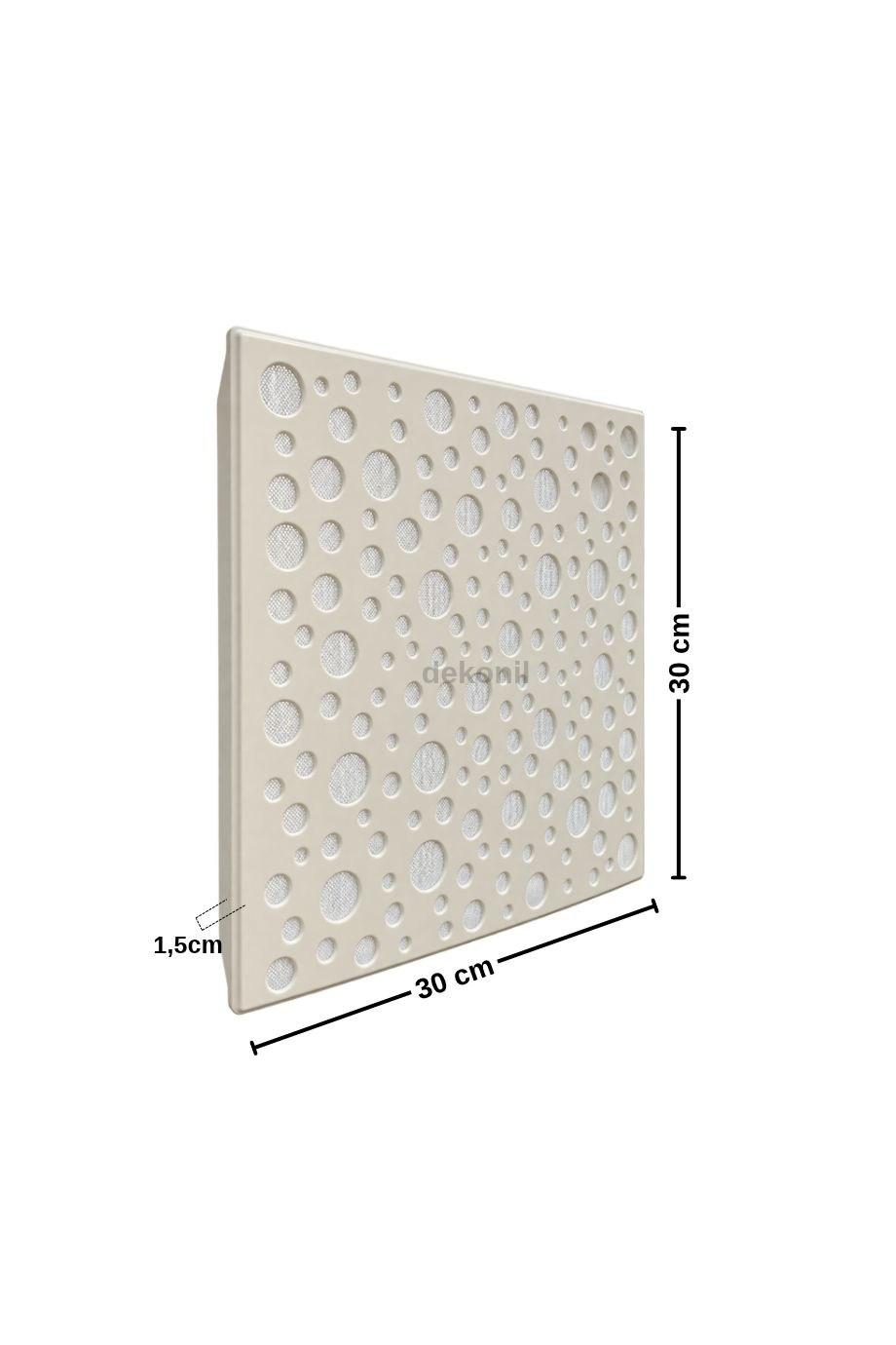 Beyaz Damla Clip-in (Klipin) PVC Asma Tavan Kaplama Paneli 30*30 cm