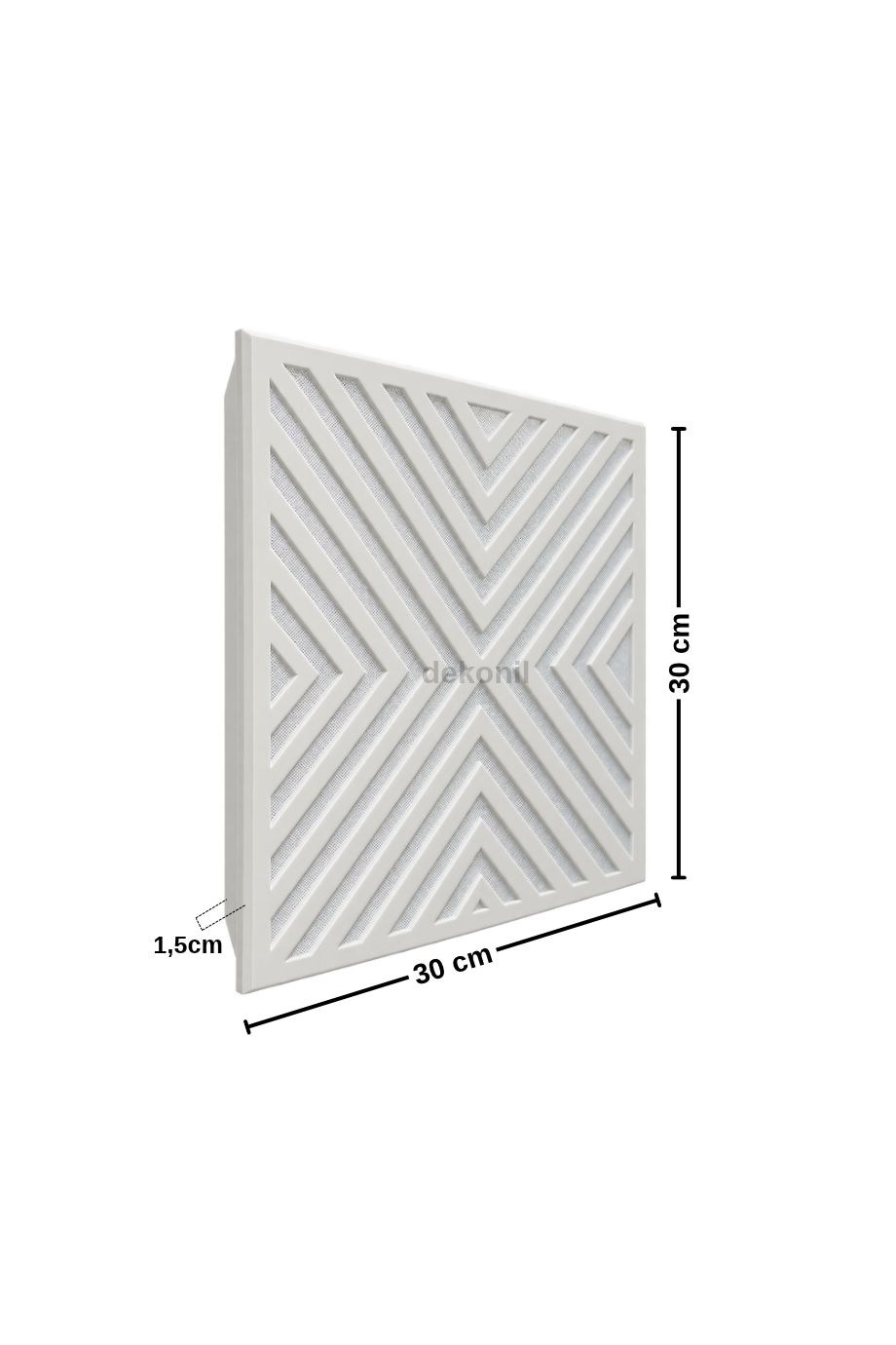 Beyaz Vega Clip-in (Klipin) PVC Asma Tavan Kaplama Paneli 30*30 cm
