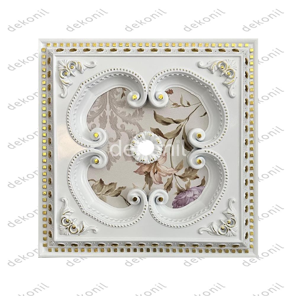 Beyaza Altın Kare Saray Tavan 60*60 cm