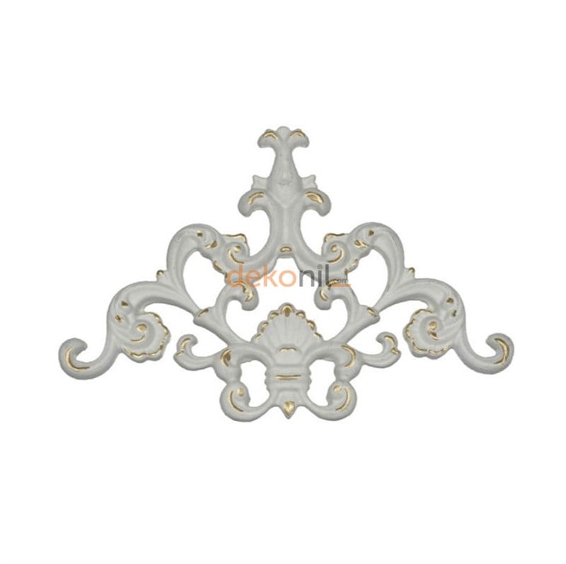 Beyaza Altın Saray Tavan Köşe Motif 27*18 cm