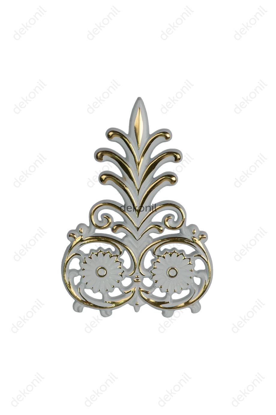 Beyaza Altın Saray Tavan Mızrak Motif 14*21 cm