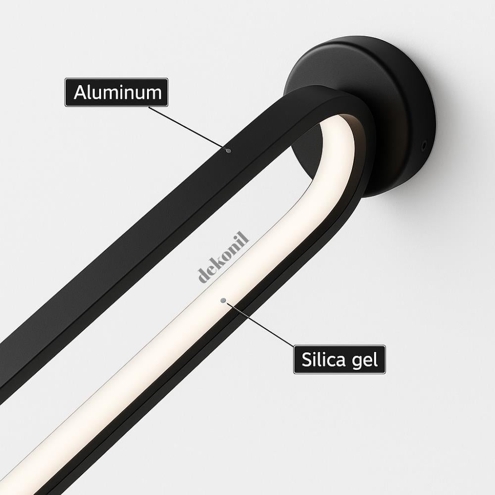 Black Ingis Abajur Şarjlı Kablosuz LED Aplik