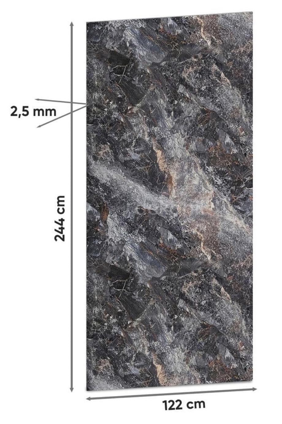 Black White Grey Mermer Desenli Pvc Duvar Paneli 122*244cm